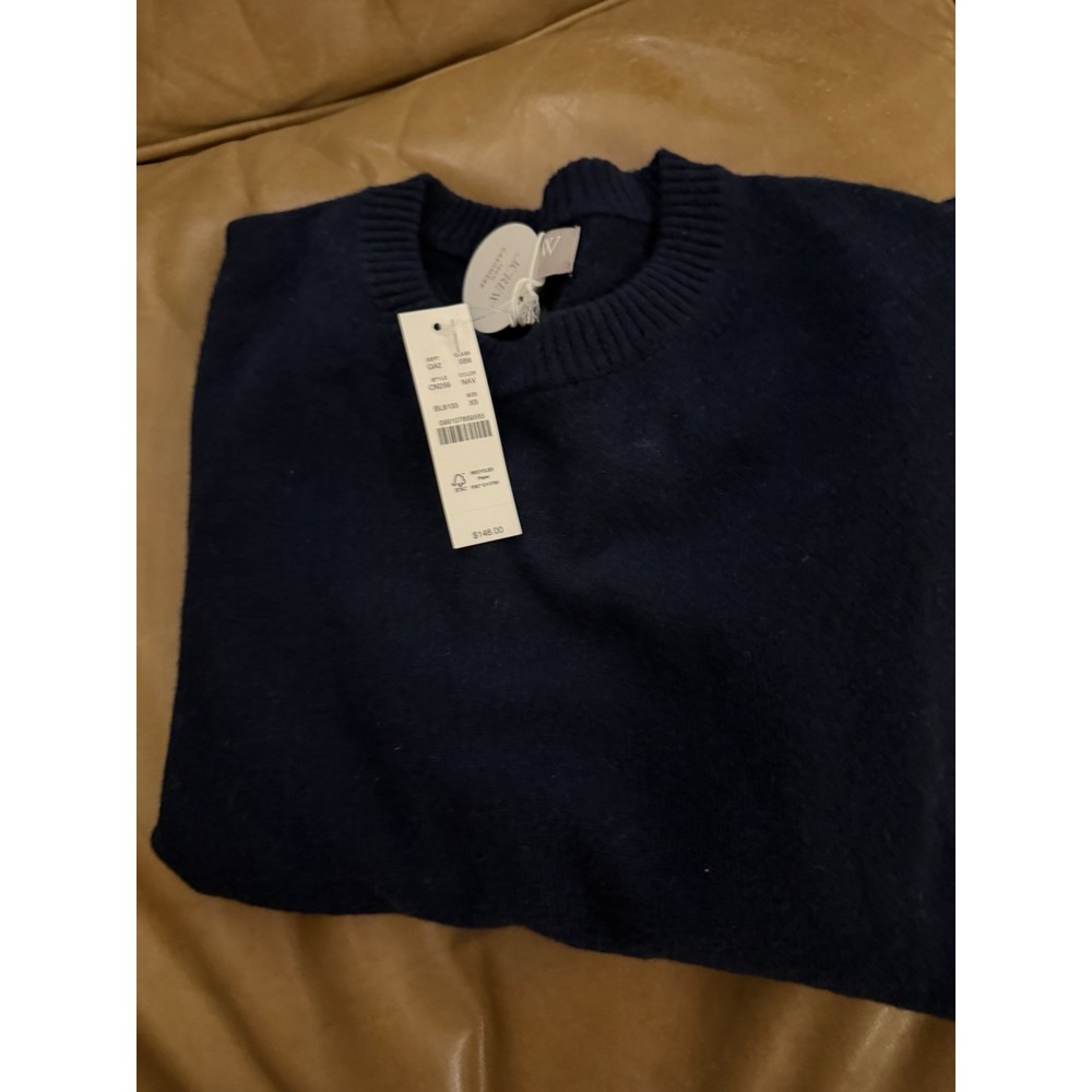J.Crew Cashmere Navy Blue Sweater NWT Perfect Crewneck CN259 XS - Picture 4 of 4
